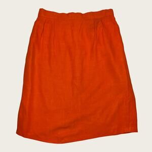 Vintage Lee Winter Orange rayon skirt Sz xl EUC